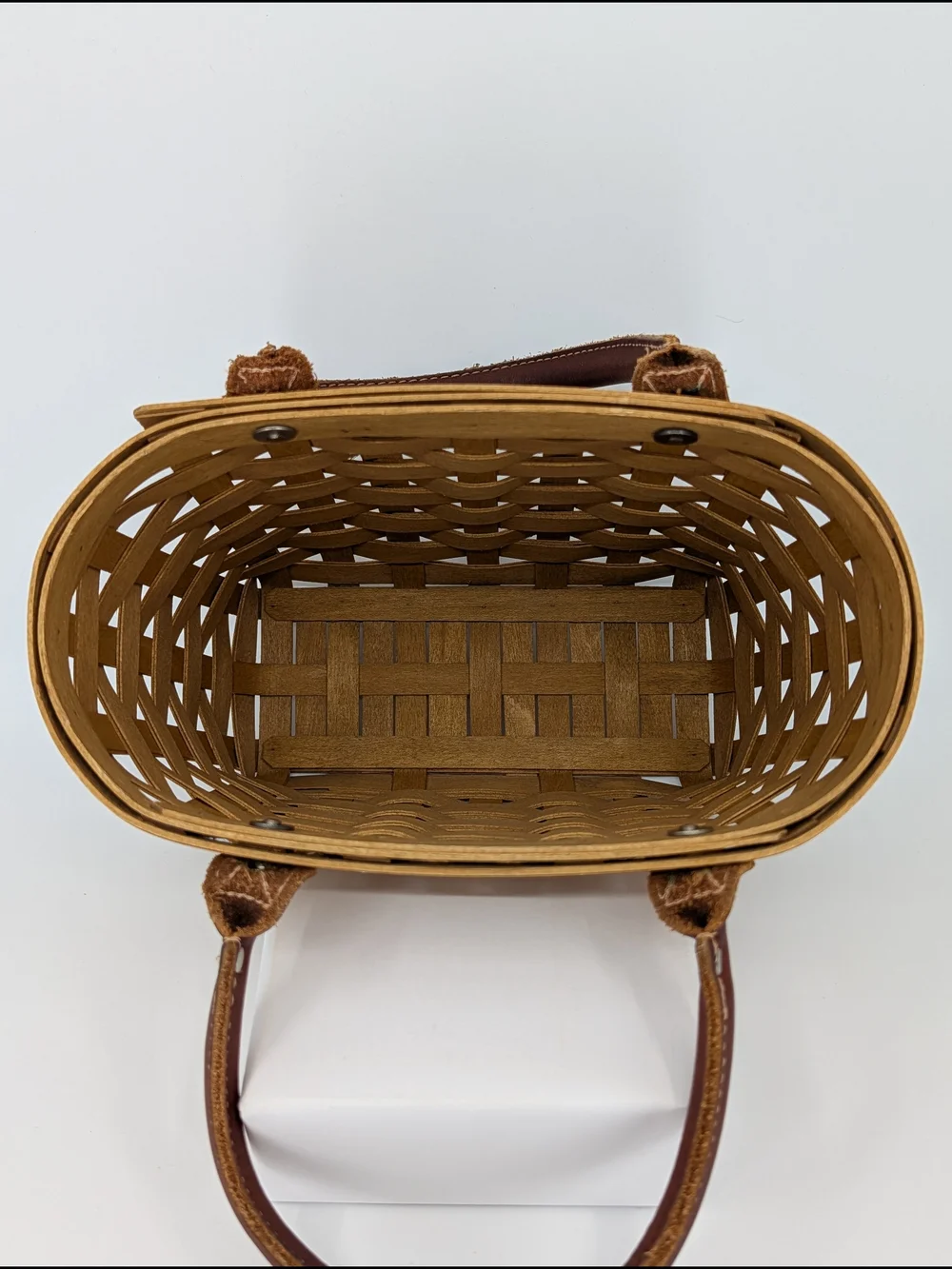 Longaberger Small Boardwalk Tote/Purse Basket, Old Glory Flag Liner & Protector